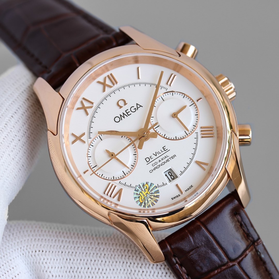 DE VILLE CHRONOGRAPH 42MM ROSE GOLD CASE