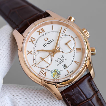 DE VILLE CHRONOGRAPH 42MM ROSE GOLD CASE