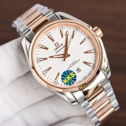 SEAMASTER AQUA TERRA 41MM ROSE GOLD CASE STEEL