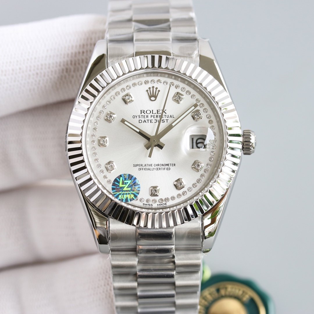 DATEJUST 41 STAINLESS STEEL CASE DIAMOND NUMERALS