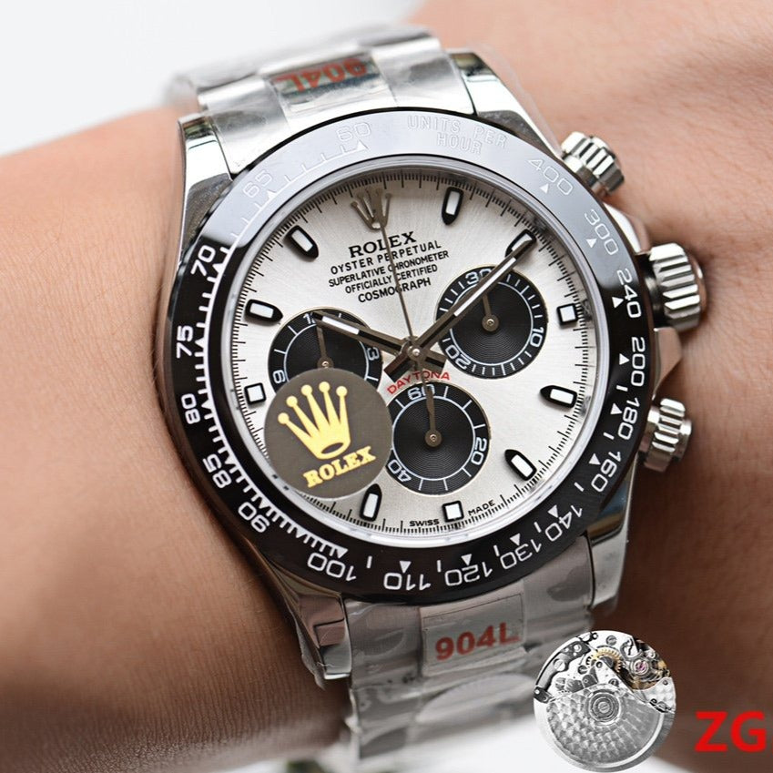 DAYTONA 40MM BLACK CERAMIC PANDA DIAL