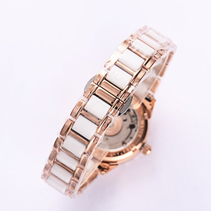 DEVILLE 33MM AUTOMATIC MOP DIAL DIAMOND BEZEL
