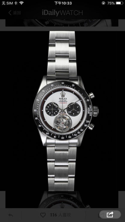 DAYTONA LABEL NOIR BLACK CERAMIC TOURBILLON